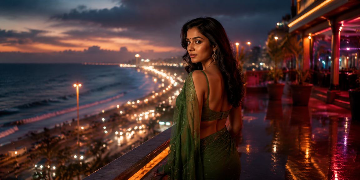 Chennai Marina Beach evening with entertainment and gaming atmosphere